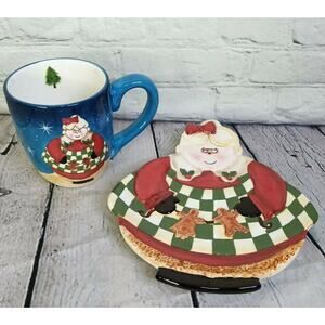 Certified International Holiday Mug and Plate Set Becca Burton